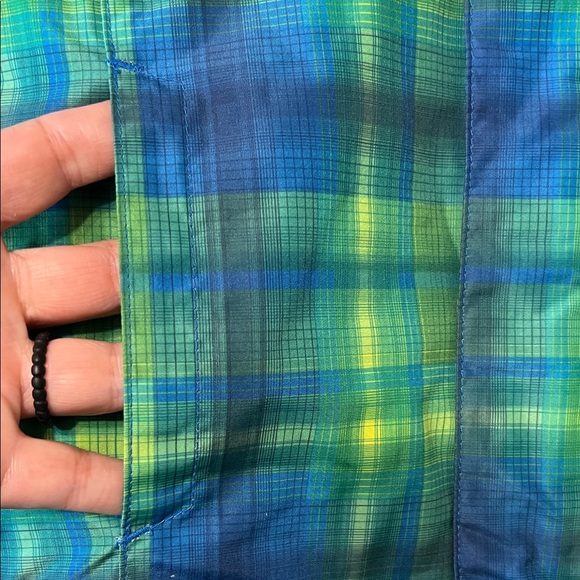 Target Kids Puffer Jacket - Blue and Yellow Plaid - Picture 2 of 8